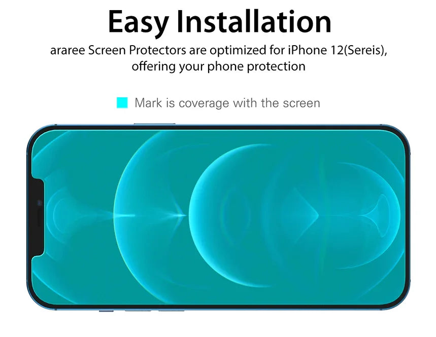 Araree Sub Core Tempered Glass For iPhone 12 Pro Max - Clear - Tashqila Araree Sub Core Tempered Glass For iPhone 12 Pro Max - Clear - Tashqila